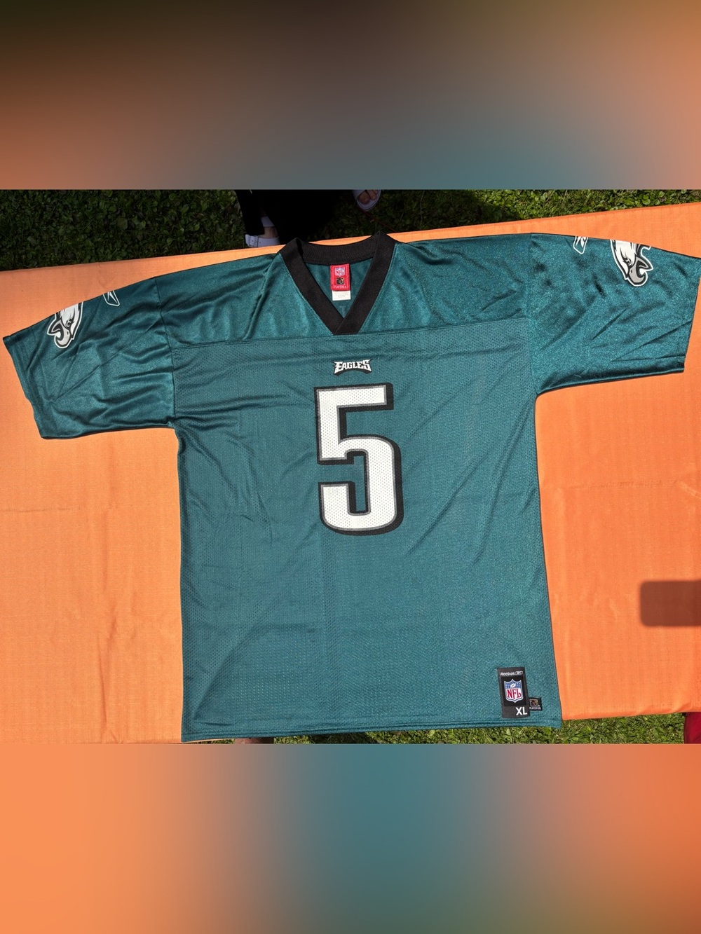 Reebok NFL Philadelphia Eagles midnight green #5 Donovan McNabb Jersey size XL